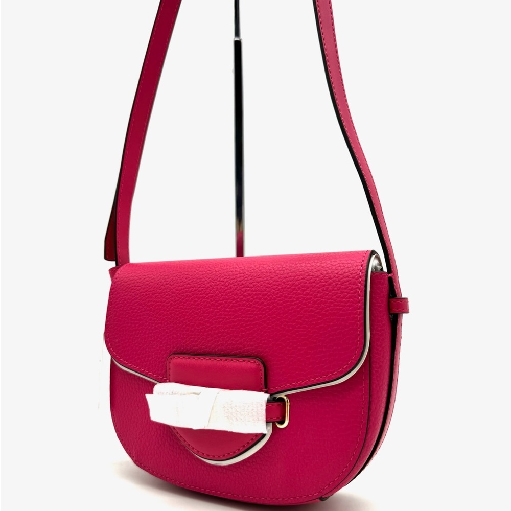 Michael Kors Small Reed Leather Saddle Crossbody Bag
Electric Pink